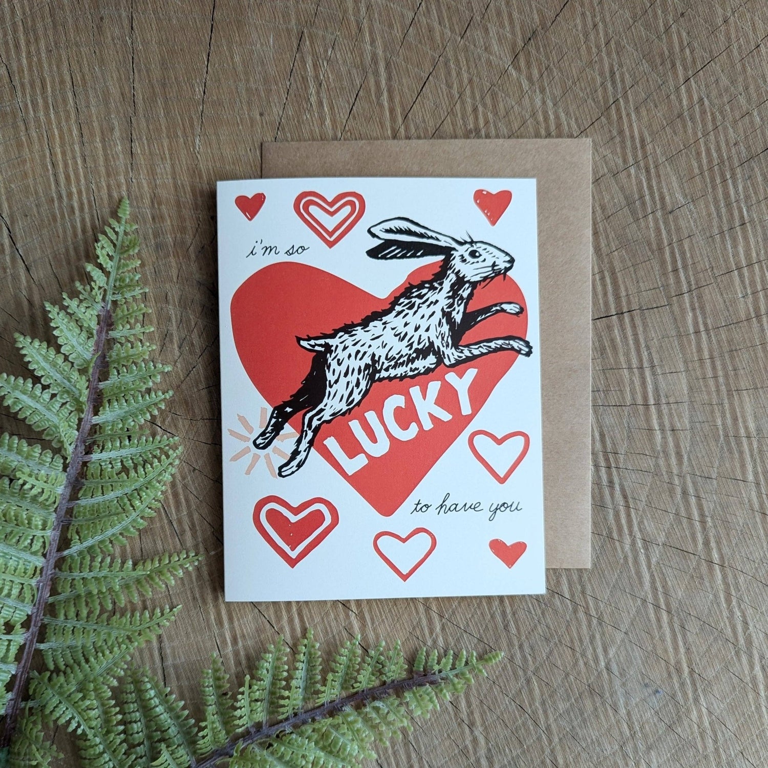 Greeting card | i'm so lucky to have you - love rabbit Valentine - MST Goodsilikesara | art + goods