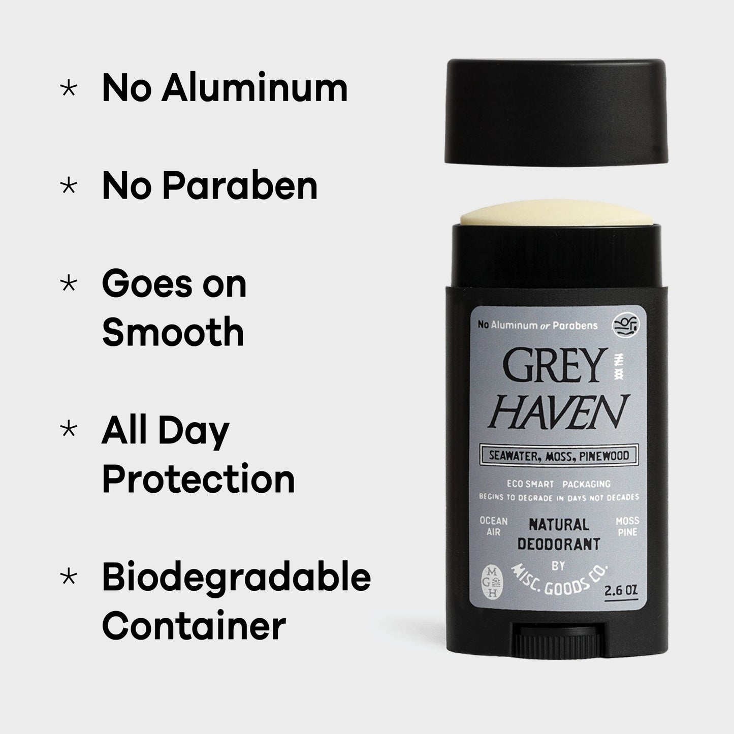 Greyhaven Natural Deodorant | No Aluminum or Parabens - MST GoodsMisc Goods Co.