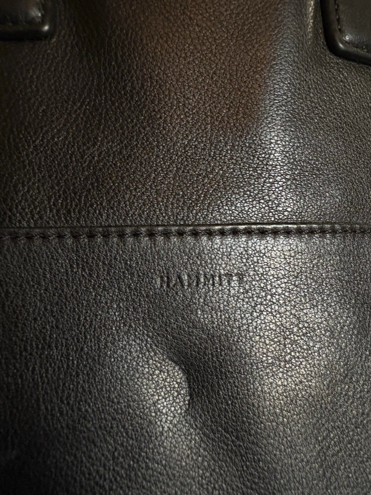 Hammitt Otis Leather Tote Black Gunmetal - MST GoodsVintage