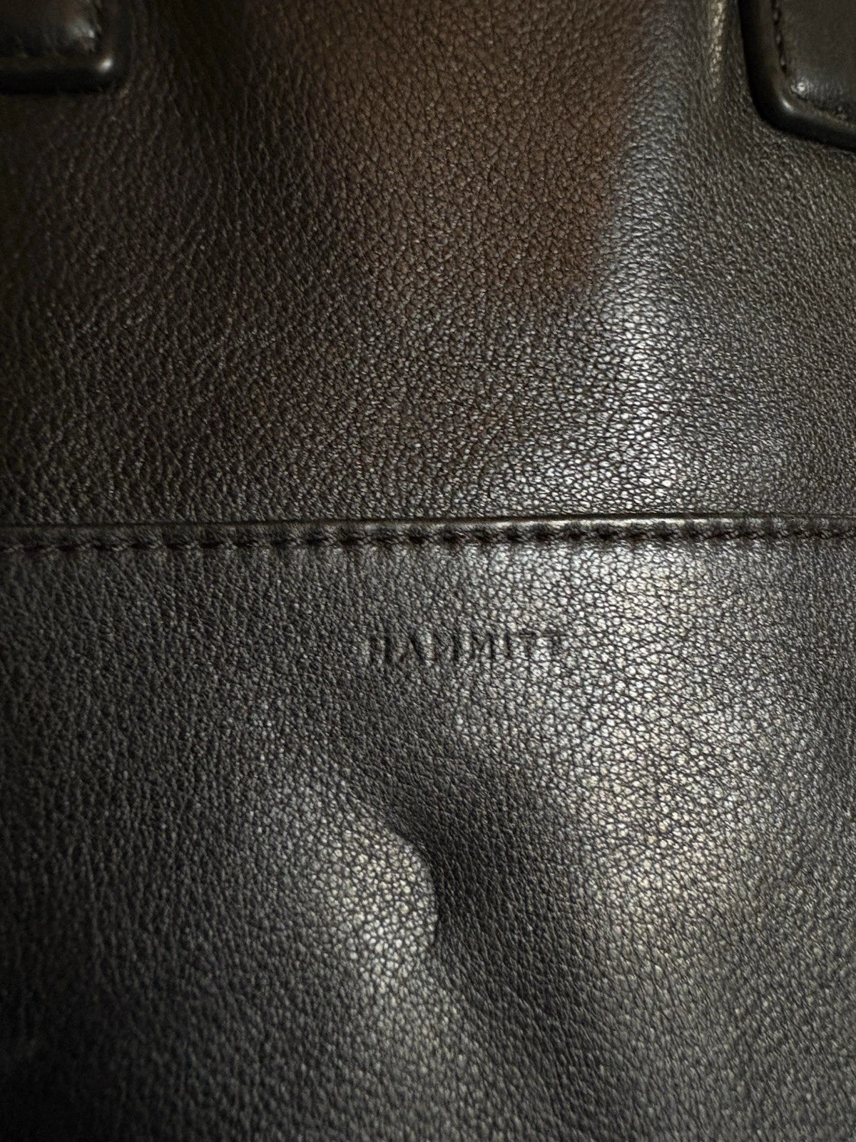 Hammitt Otis Leather Tote Black Gunmetal