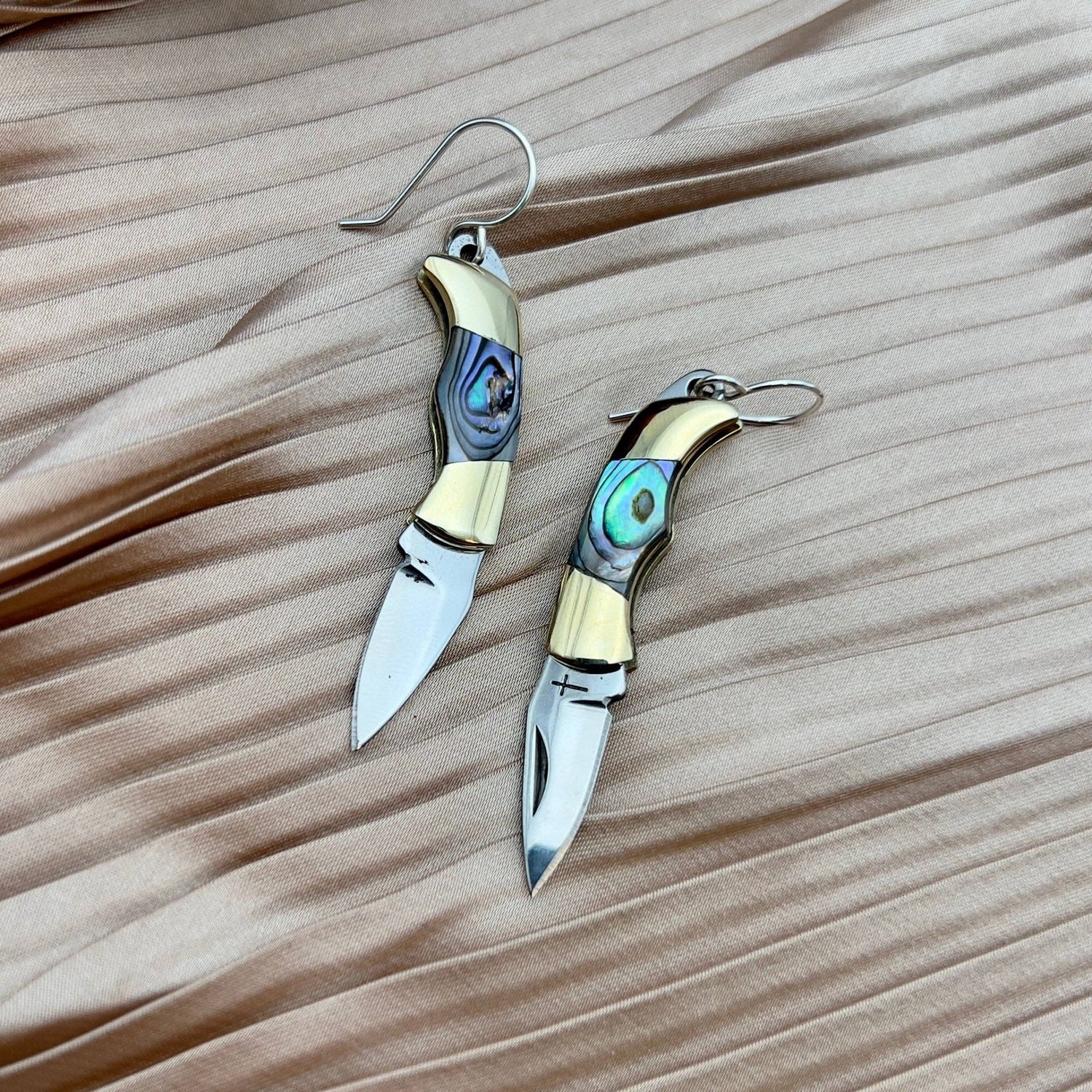 Handmade Billie Earrings (Abalone) - MST GoodsFluff Hardware