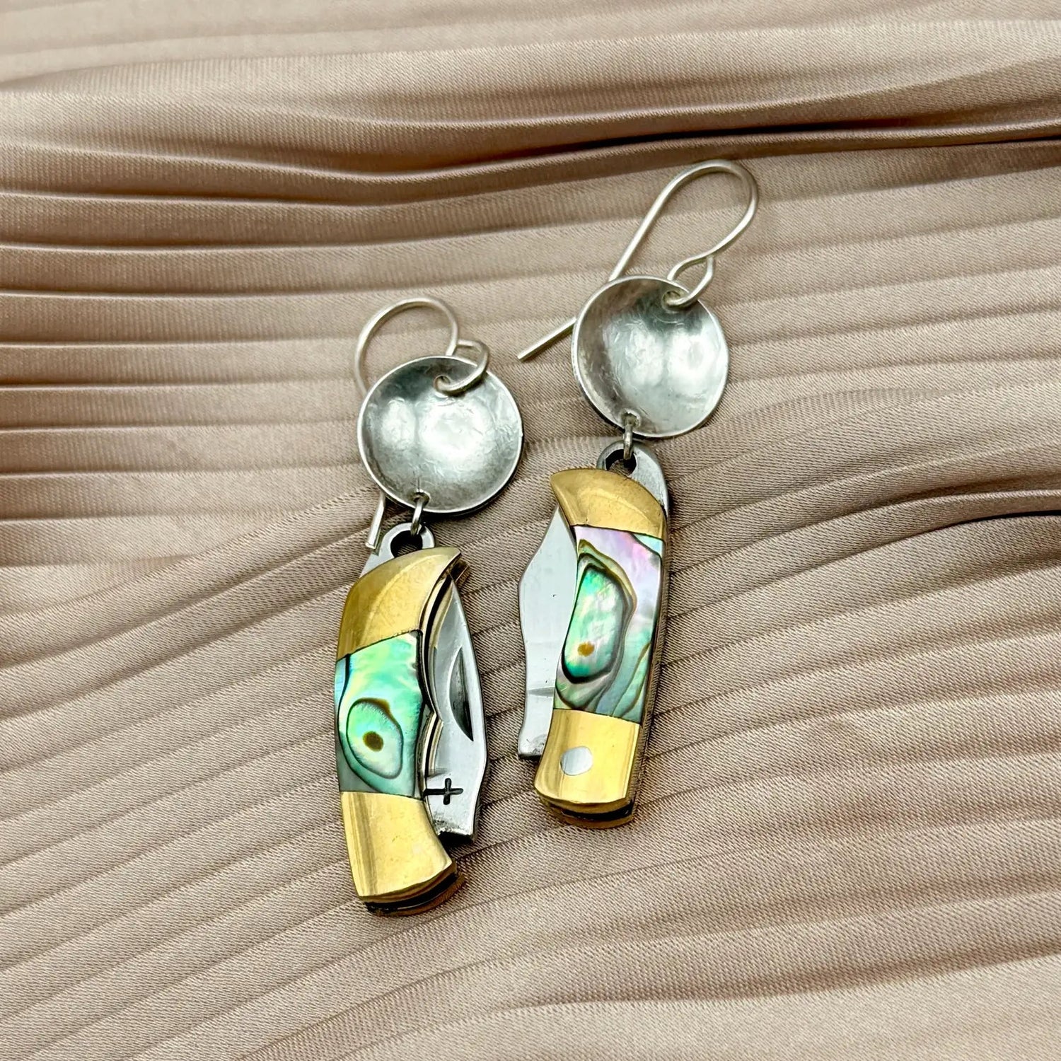 Handmade Billie Earrings (Abalone) - MST GoodsFluff Hardware