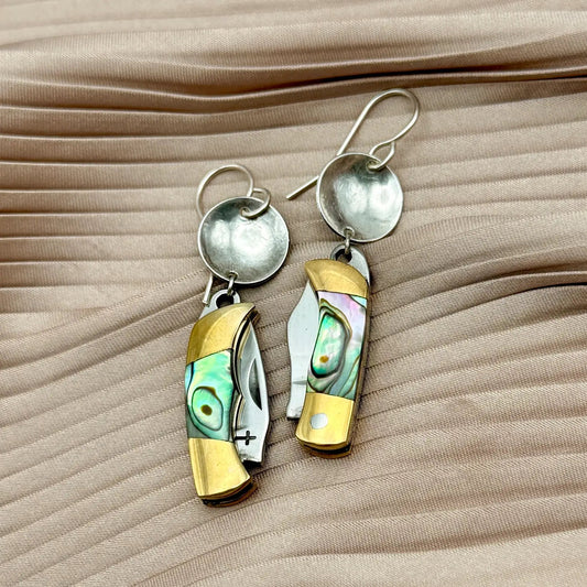Handmade Billie Earrings (Abalone) - MST GoodsFluff Hardware