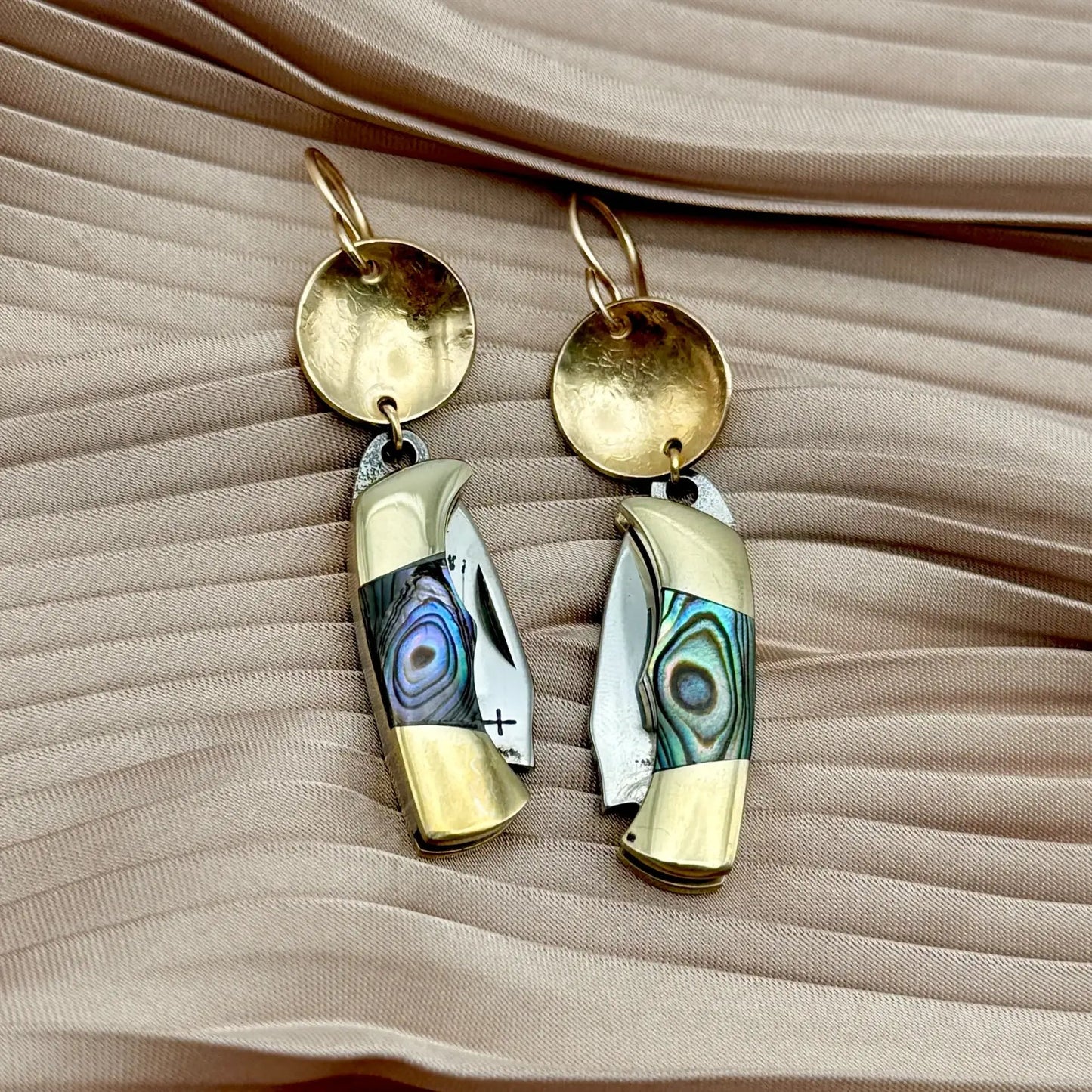 Handmade Billie Earrings (Abalone) - MST GoodsFluff Hardware