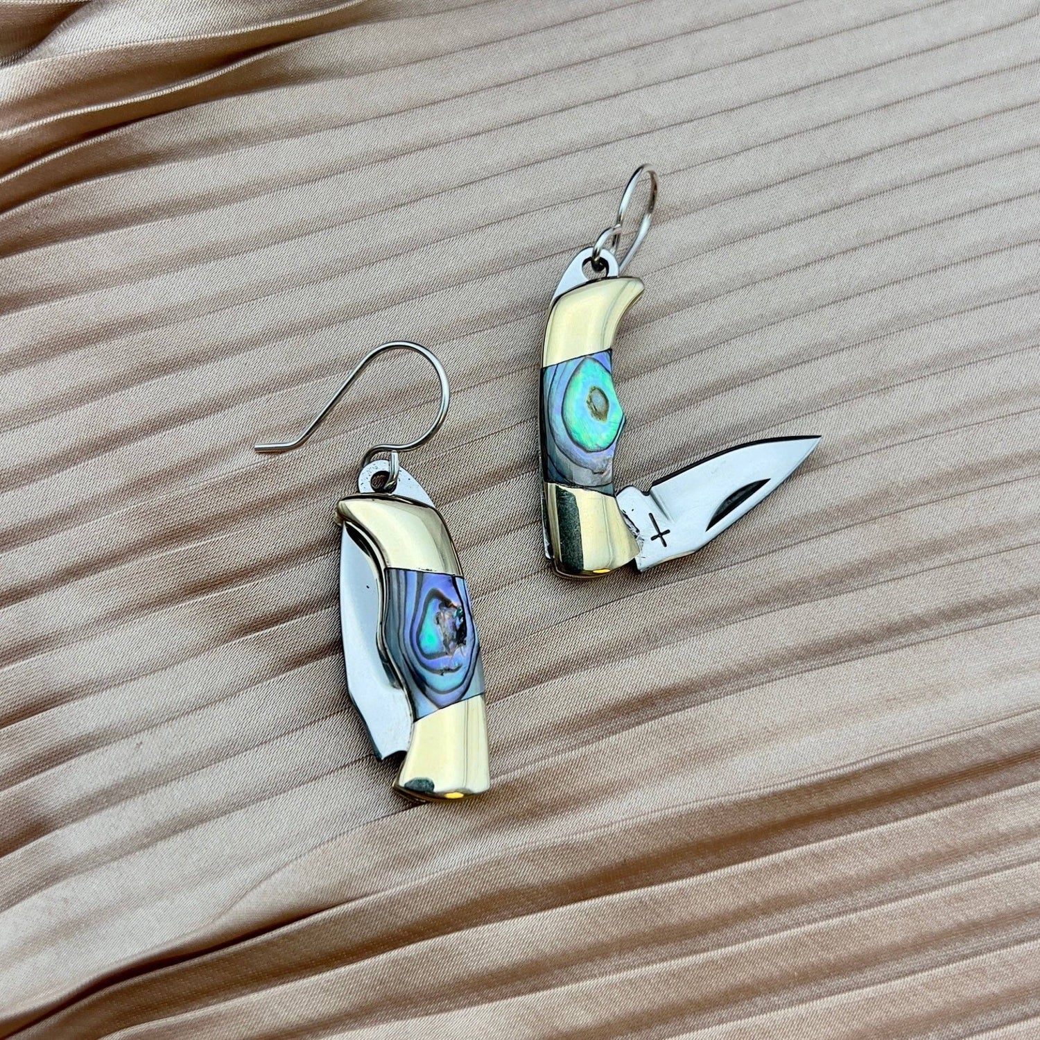 Handmade Billie Earrings (Abalone) - MST GoodsFluff Hardware