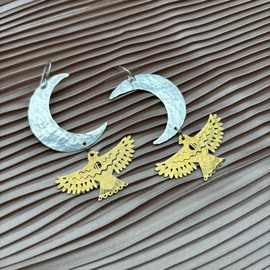 Handmade Night Wing Earrings - MST GoodsFluff Hardware