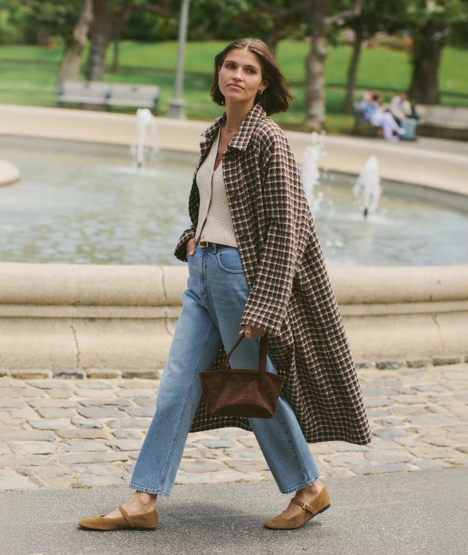 Hayes Houndstooth Trench Coat - MST GoodsMarine Layer