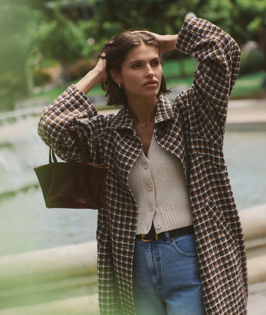 Hayes Houndstooth Trench Coat - MST GoodsMarine Layer