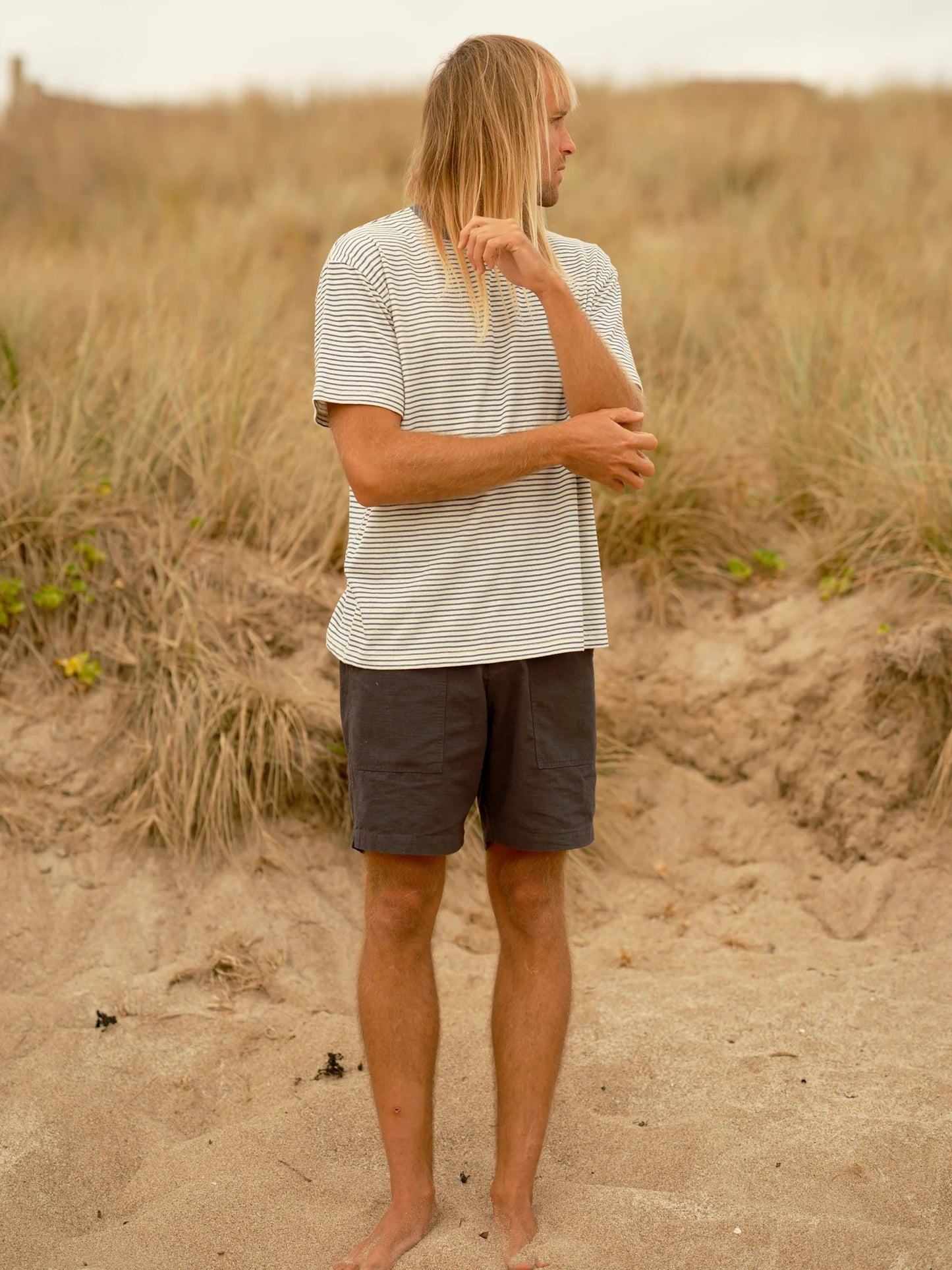 Hemp Stripe Pocket Tee