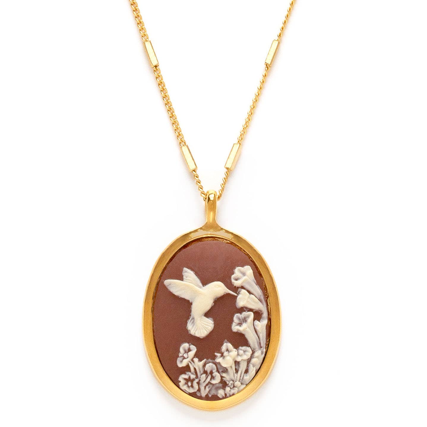 Hummingbird Vintage Cameo Necklace - MST GoodsAmano Studio