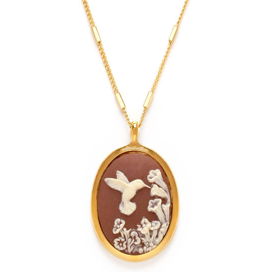 Hummingbird Vintage Cameo Necklace - MST GoodsAmano Studio