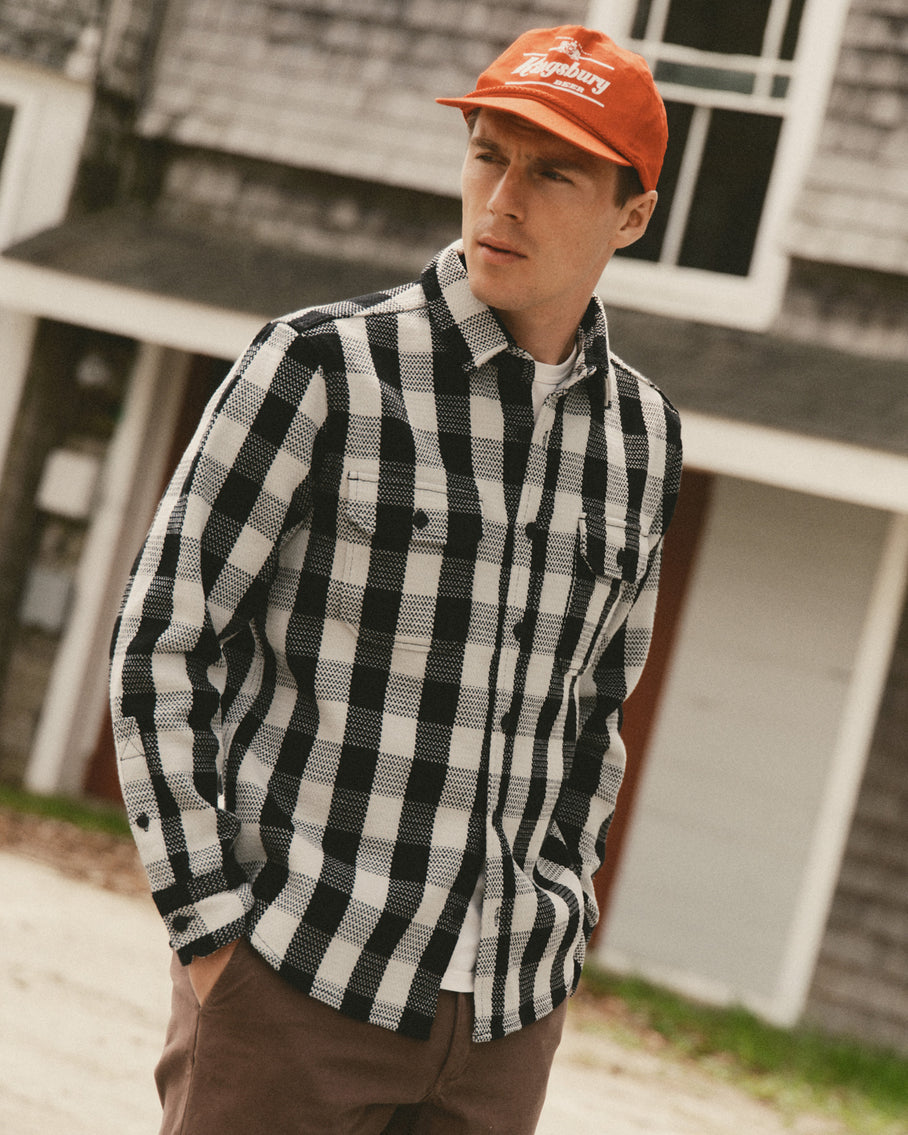 The Division Shirt Long Sleeve in Black Indigo Check