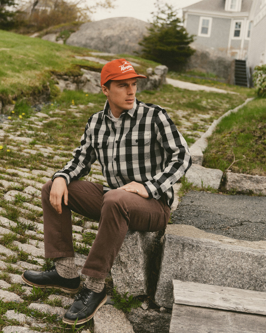 The Division Shirt Long Sleeve in Black Indigo Check