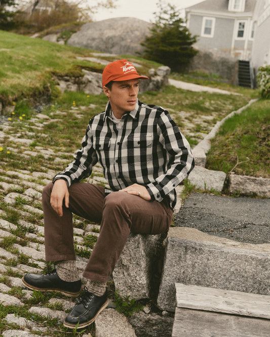 The Division Shirt Long Sleeve in Black Indigo Check
