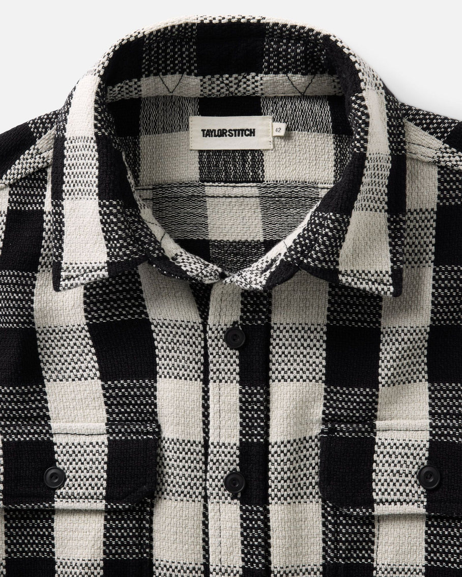 The Division Shirt Long Sleeve in Black Indigo Check