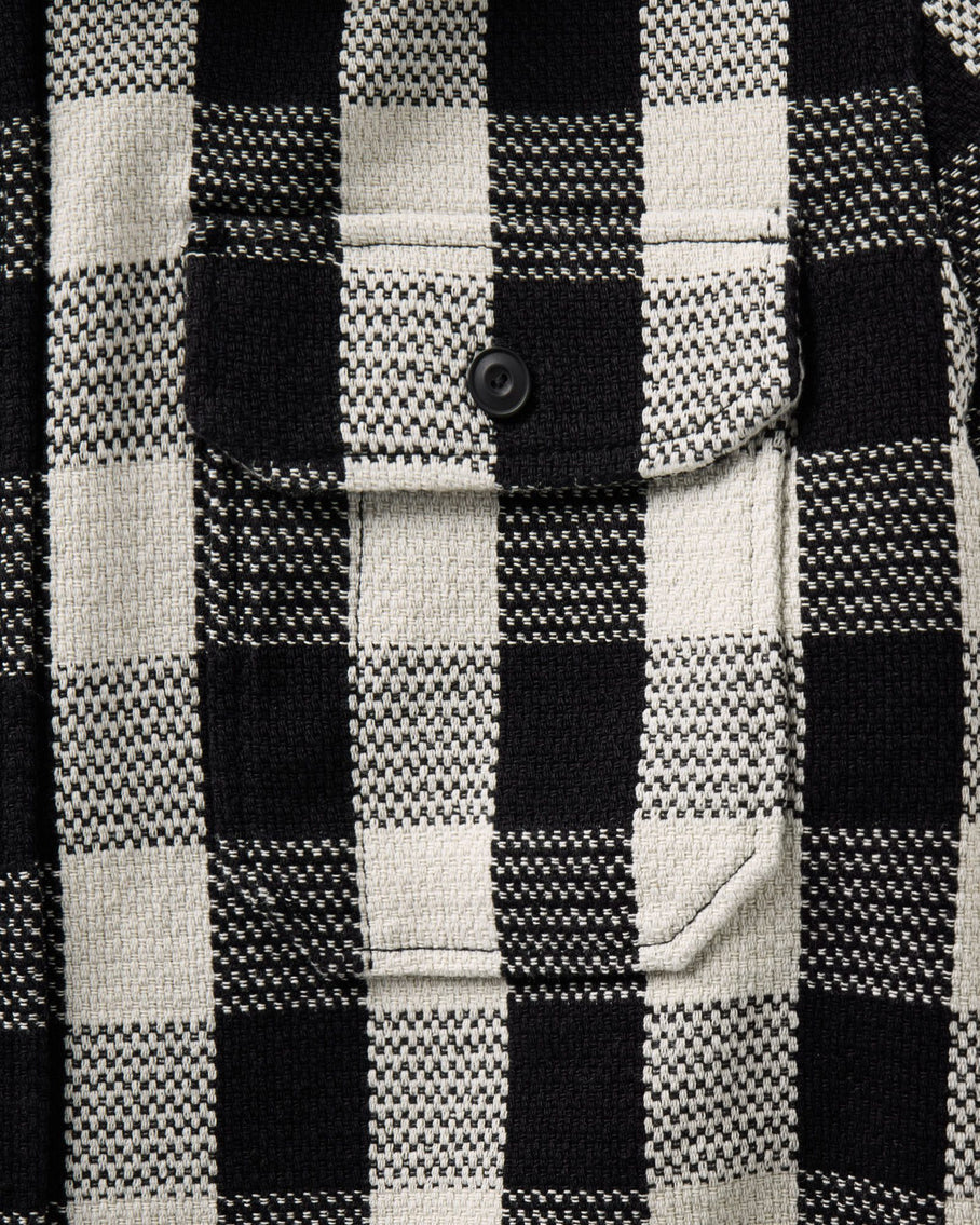 The Division Shirt Long Sleeve in Black Indigo Check