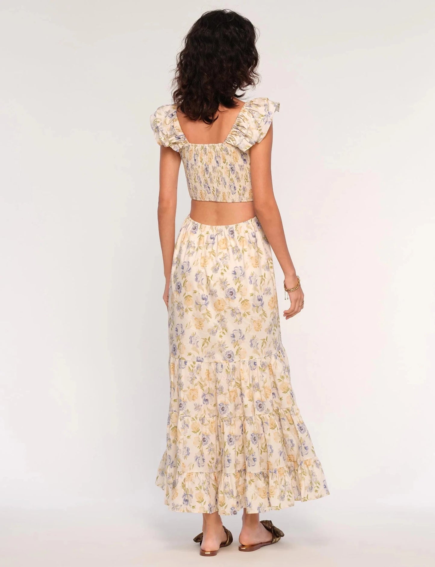 Irene Floral Tiered Midi Dress - MST GoodsHeartloom