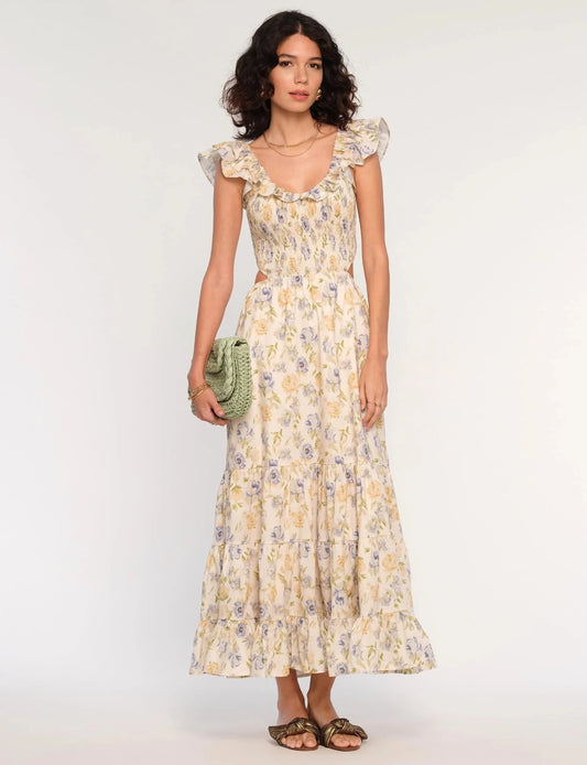Irene Floral Tiered Midi Dress - MST GoodsHeartloom