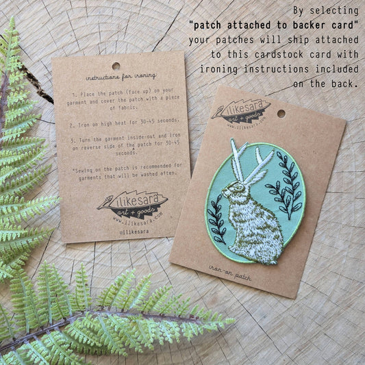 Iron - on patch | gnome - brown & tan 4.5" x 1.6" - MST Goodsilikesara | art + goods
