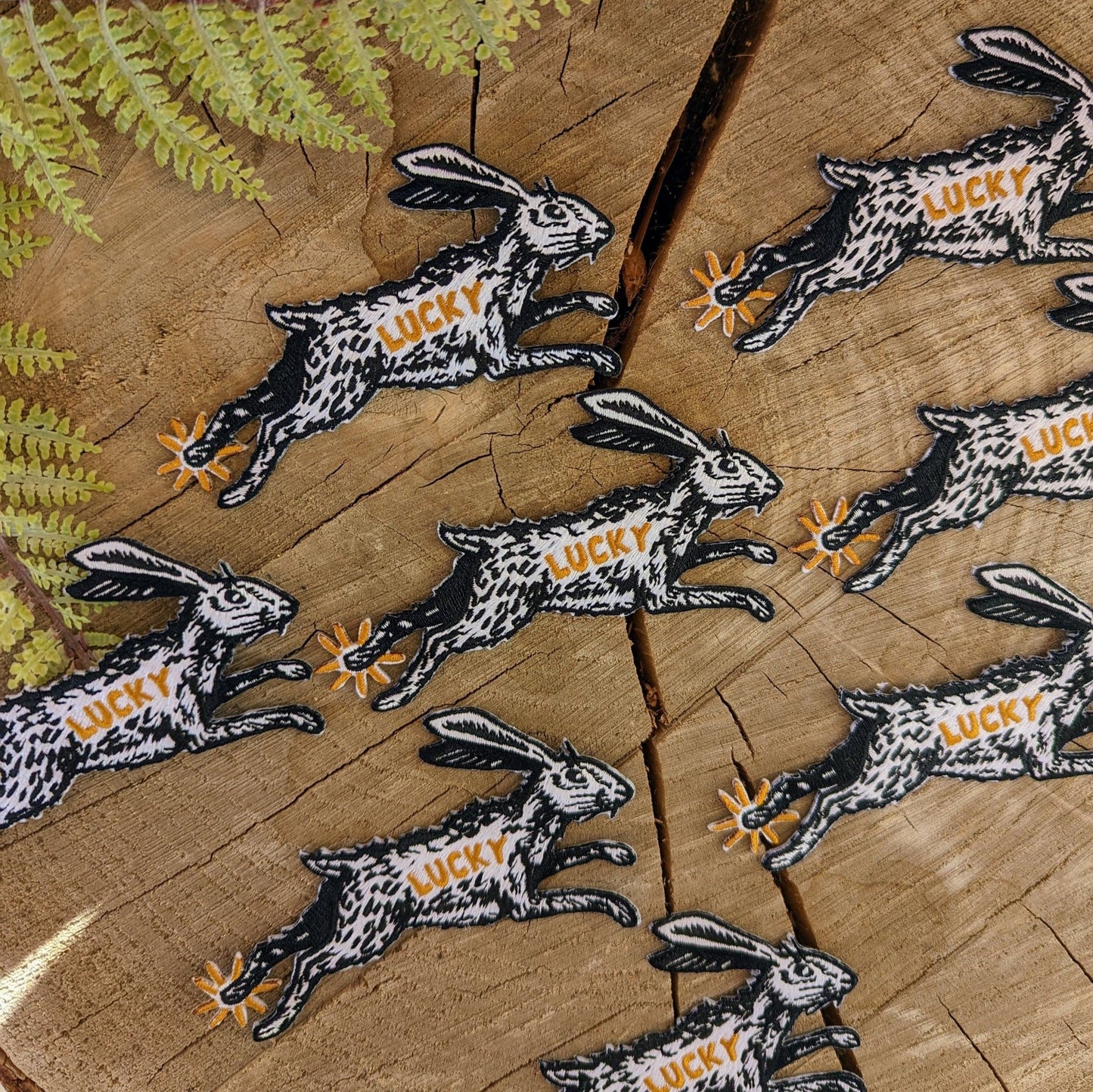 Iron - on patch | lucky rabbit's foot - 4.3" x 2.8" - MST Goodsilikesara | art + goods