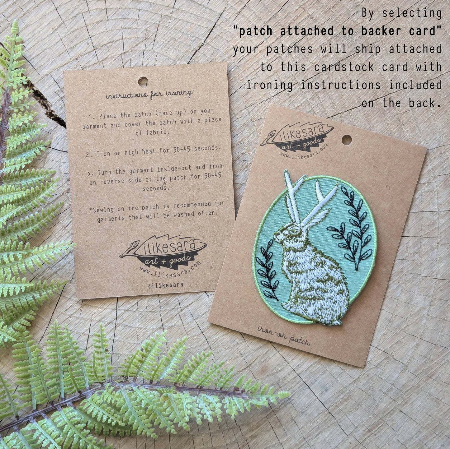 Iron - on patch | moth - brown 3.4" x 1.6" - MST Goodsilikesara | art + goods