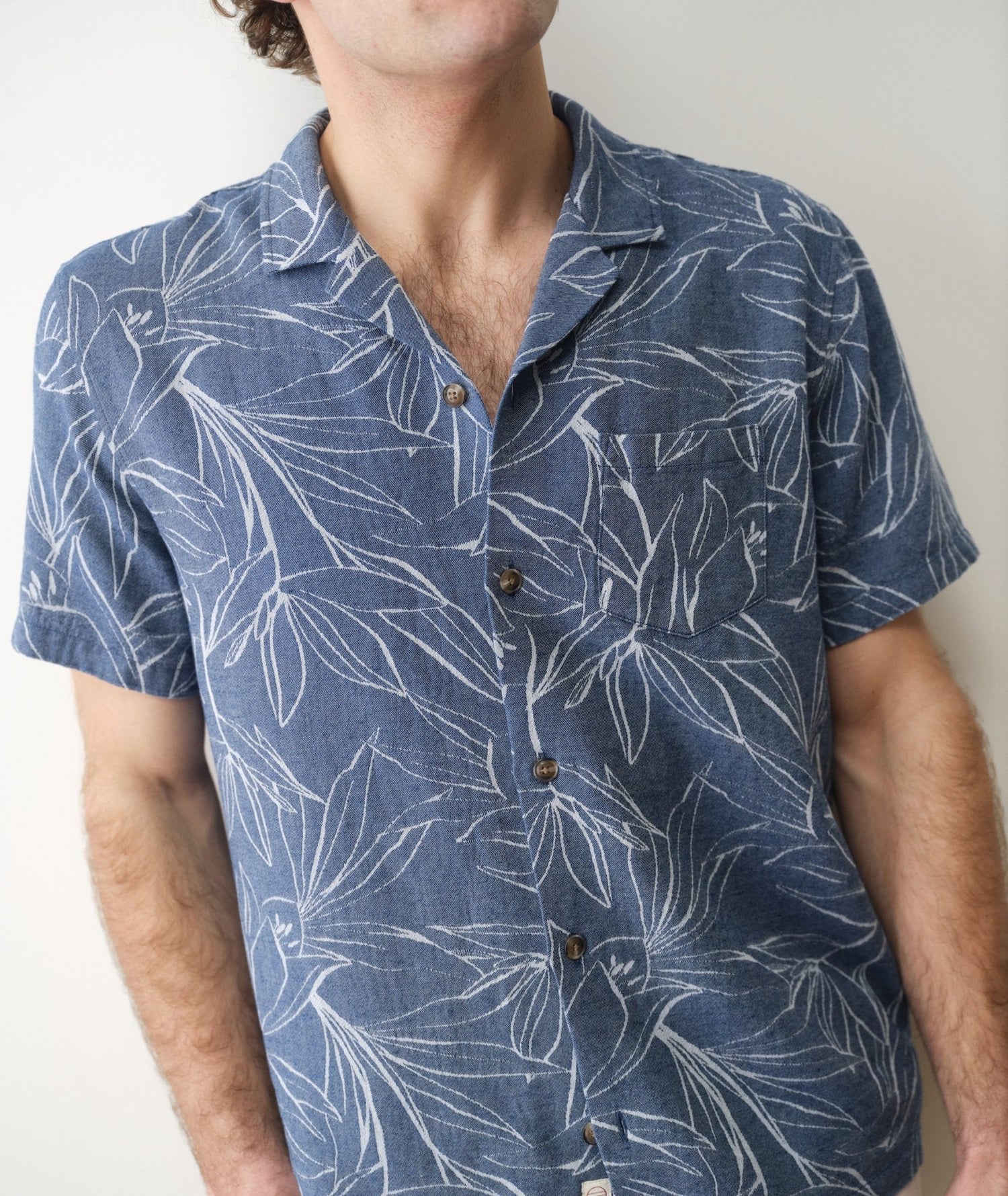 Jacquard Resort Shirt - MST GoodsShort Sleeve Button Up ShirtMarine Layer