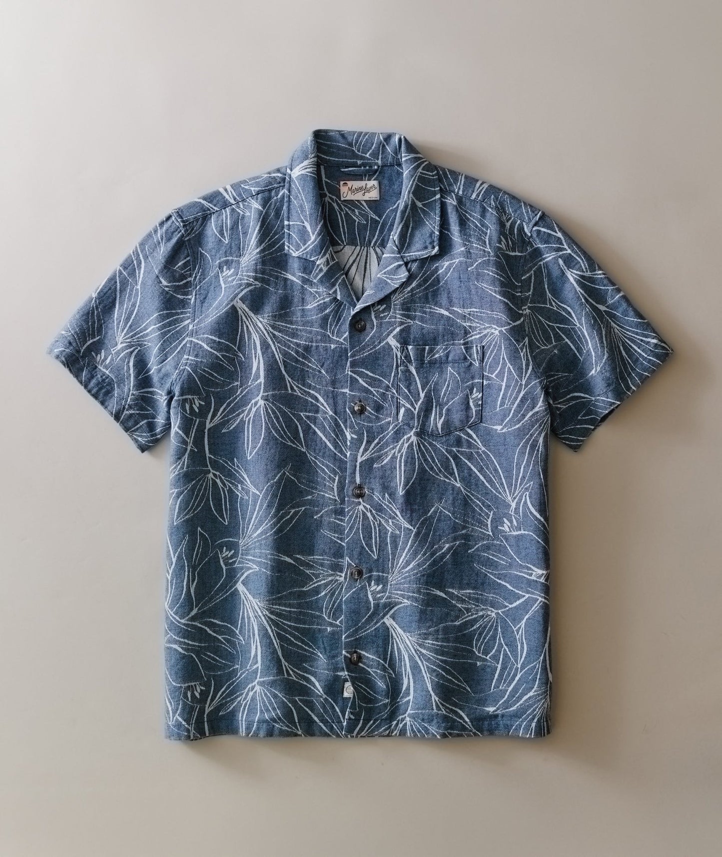 Jacquard Resort Shirt - MST GoodsShort Sleeve Button Up ShirtMarine Layer