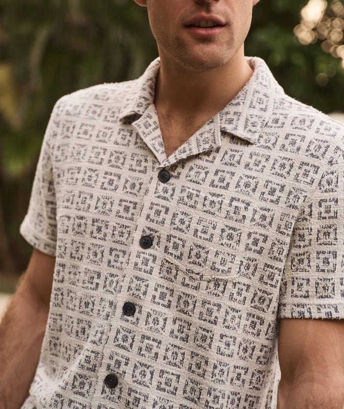 Jacquard Resort Shirt - MST GoodsShort Sleeve Button Up ShirtMarine Layer