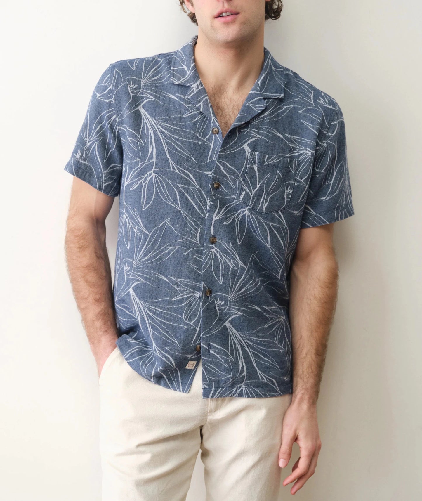Jacquard Resort Shirt - MST GoodsShort Sleeve Button Up ShirtMarine Layer