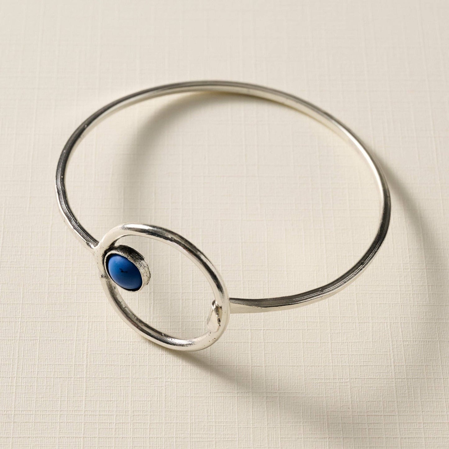 Kaksha Silver Cobalt Bead Bracelet - MST GoodsTen Thousand Villages