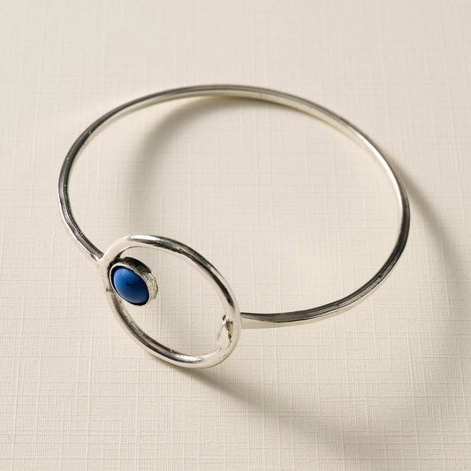 Kaksha Silver Cobalt Bead Bracelet - MST GoodsTen Thousand Villages