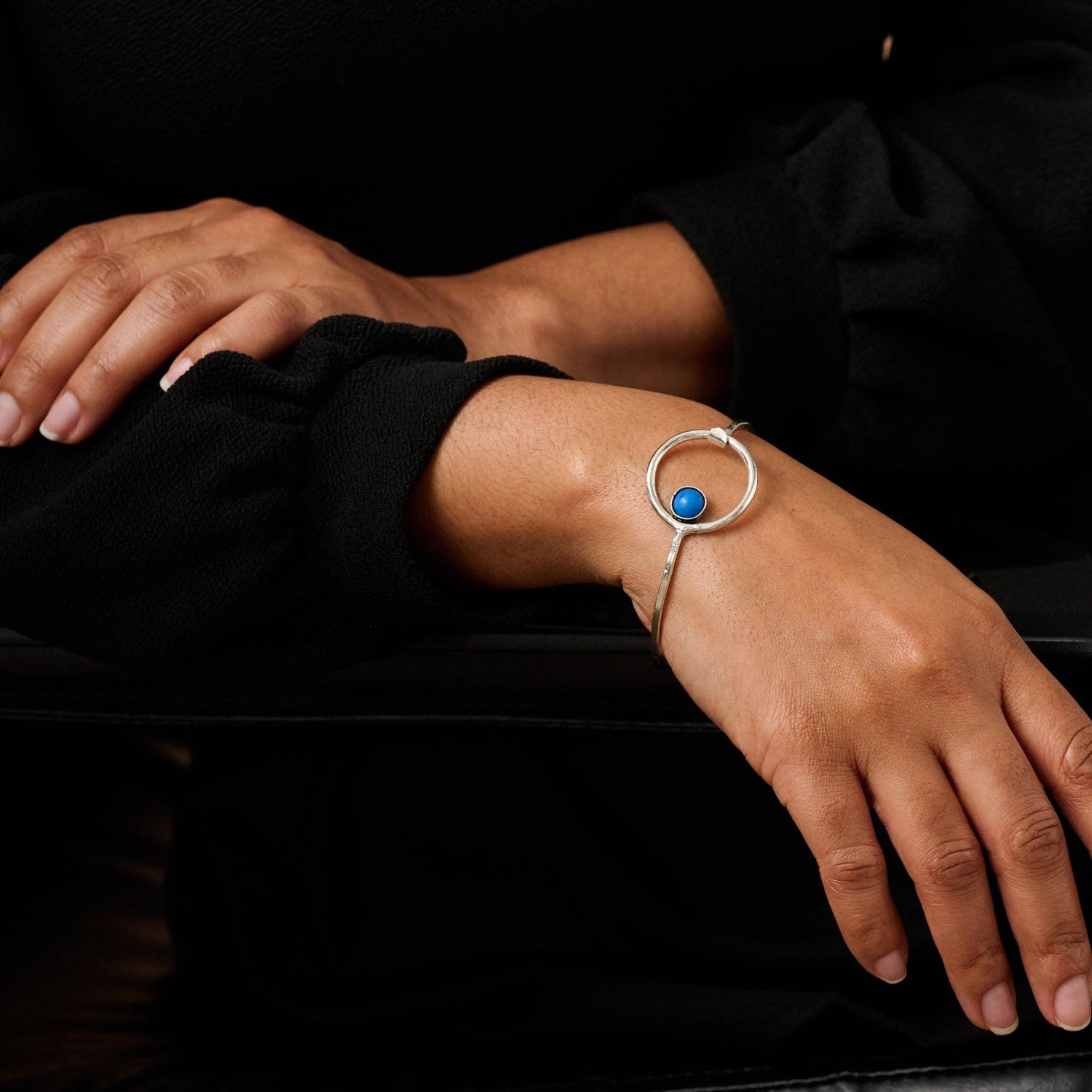 Kaksha Silver Cobalt Bead Bracelet - MST GoodsTen Thousand Villages