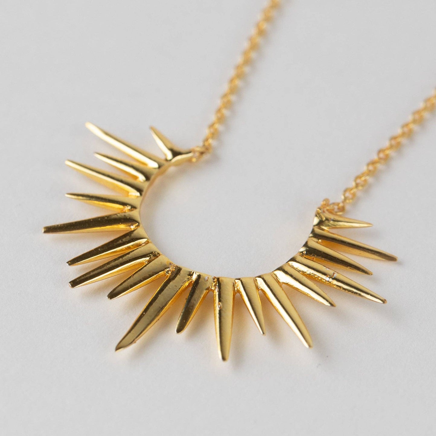 Kiranon Sunburst Gold Pendant Necklace - MST GoodsNecklacesTen Thousand Villages