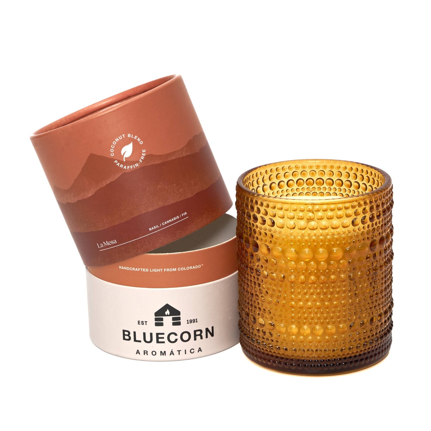 La Mesa Scented Candle - Basil & Fir - Coconut Wax - MST GoodsBluecorn Candles