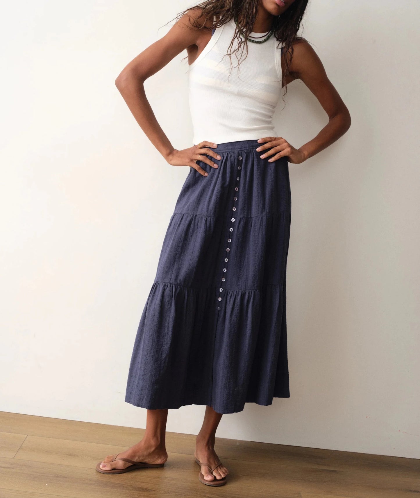 Lana Button Through Skirt - MST GoodsMarine Layer