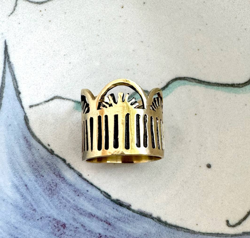 Leah Brass Bandana Slide Ring Bolo - MST GoodsBandanasHandker Bandanas