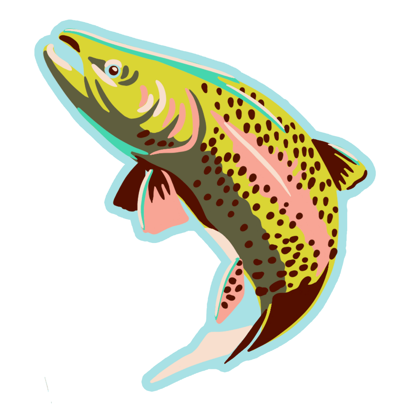 Leaping Trout Wooden Ornament - MST GoodsCaroline Clark