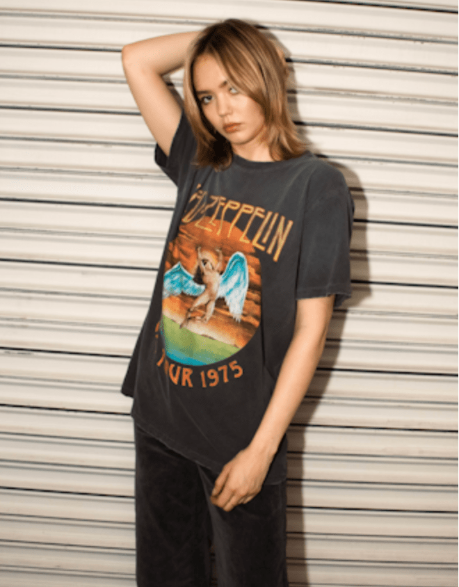 Led Zeppelin U.S Tour 1975 Sunkissed Gray Tee - MST GoodsPeople of Leisure
