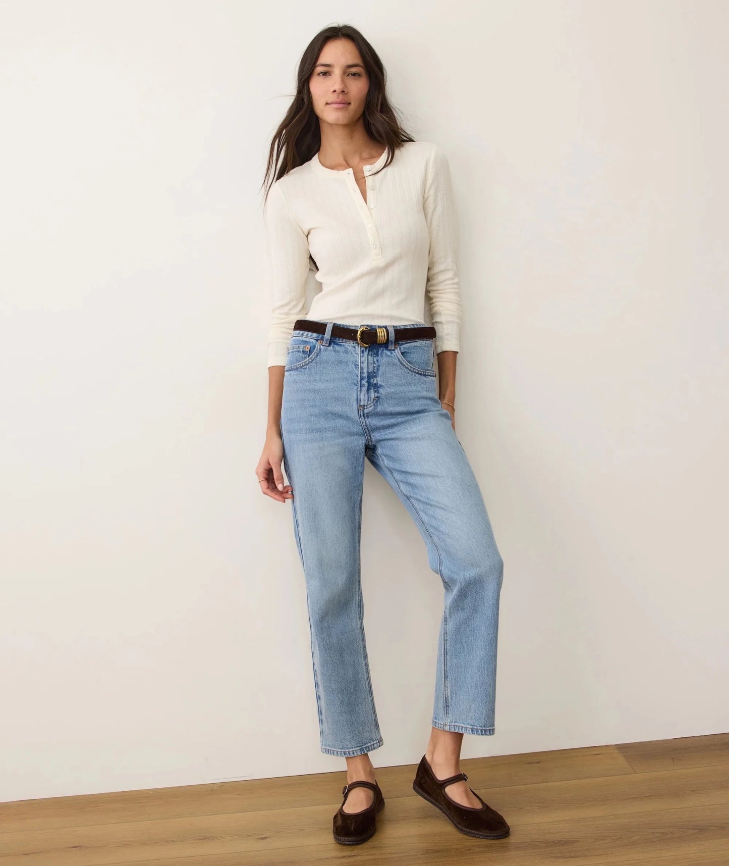 Lexi Pointelle Henley - Antique White - MST GoodsBlouseMarine Layer