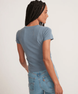 Lexi Rib Sun-In Crew Tee - MST GoodsMarine Layer