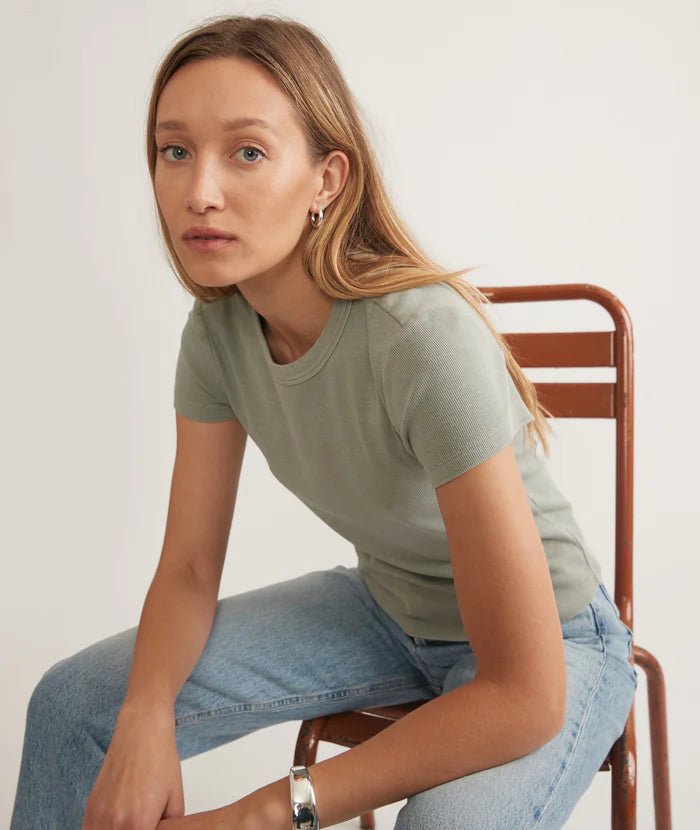 Lexi Rib Sun-In Crew Tee - MST GoodsMarine Layer