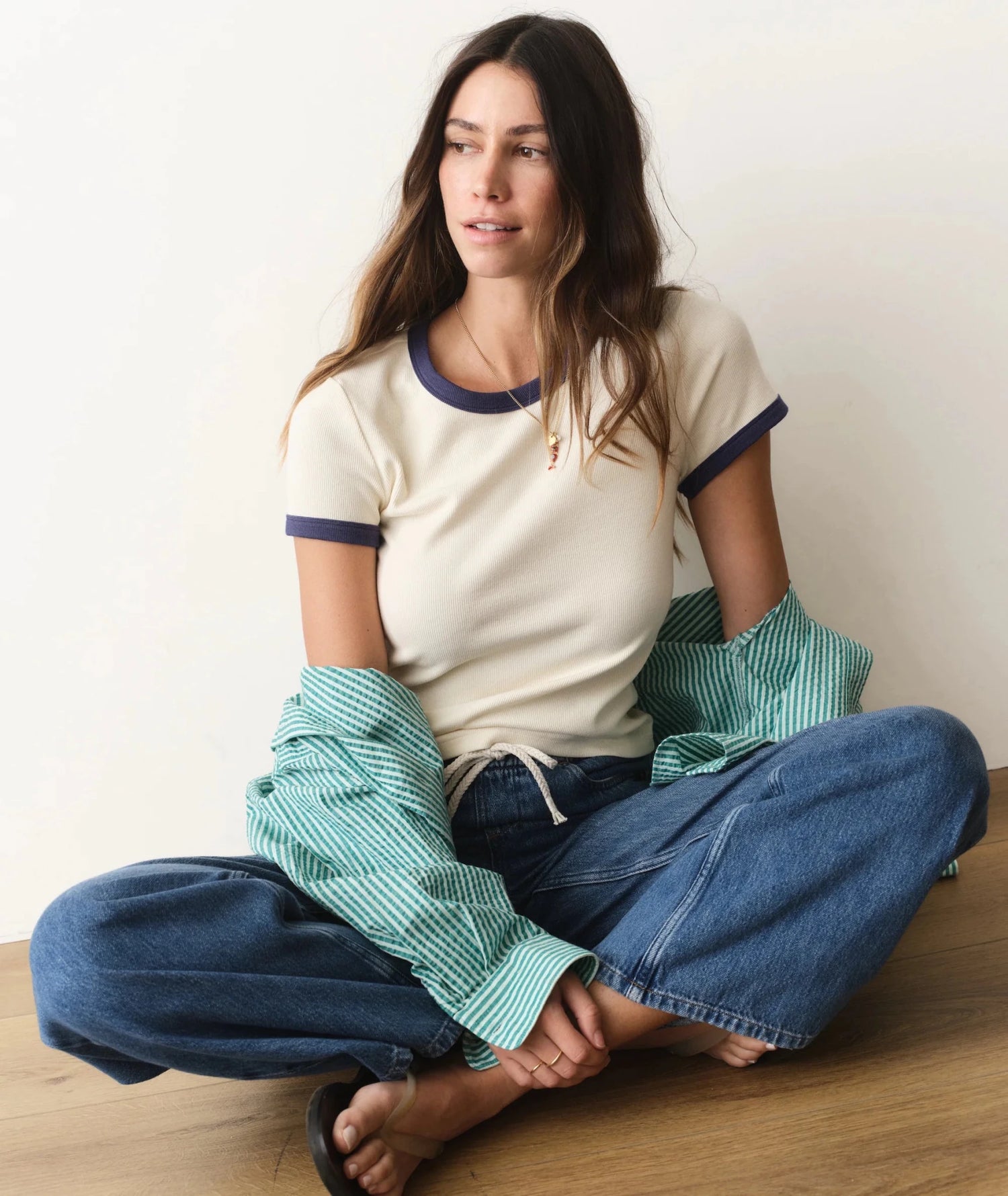 Lexi Rib Sun-In Crew Tee - MST GoodsMarine Layer