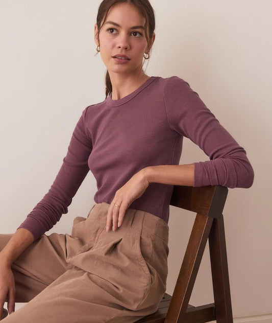 Lexi Rib Sun-In Longsleeve Crew Tee - MST GoodsMarine Layer