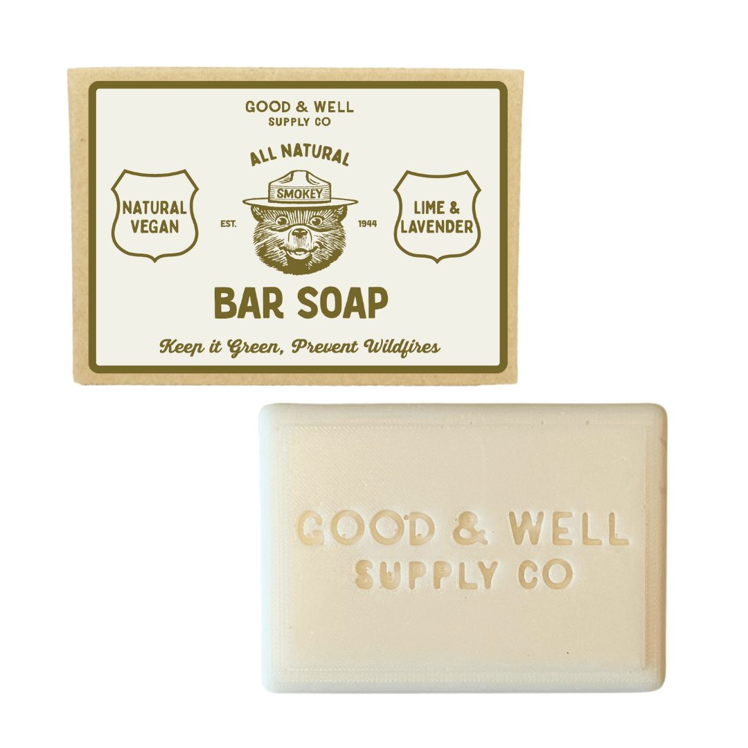 Lime & Lavender Smokey Bear Bar Soap - MST GoodsGood & Well Supply Co.