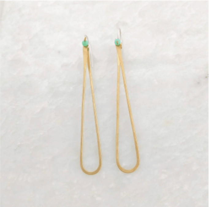 Long Loop Brass Earring - MST GoodsRed Bench Jewelry