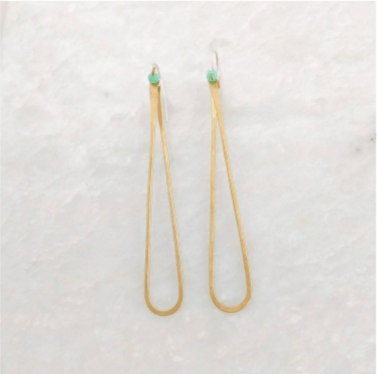 Long Loop Brass Earring - MST GoodsRed Bench Jewelry