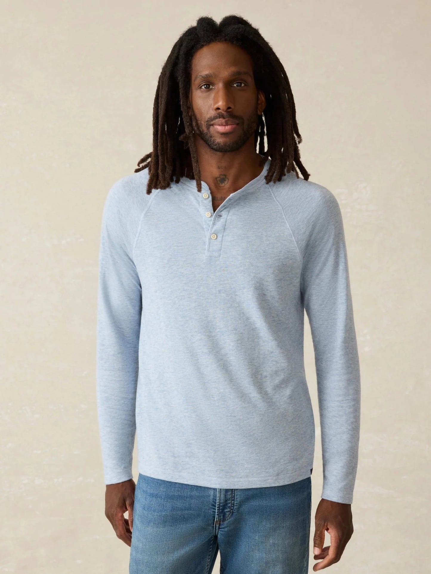 Long Sleeve Cloud Henley - MST GoodsHenleyFaherty