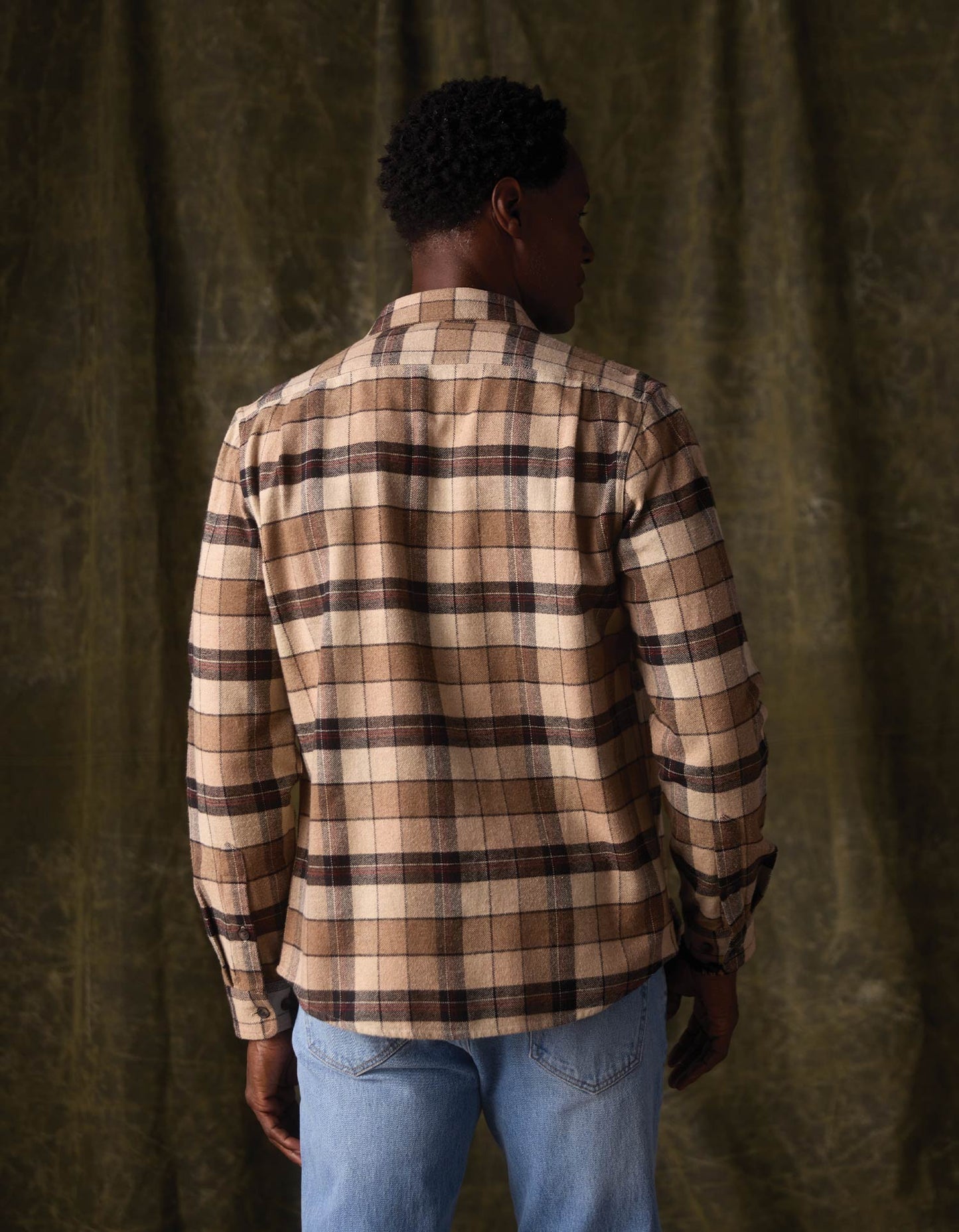 Louis Heavyweight Flannel Overshirt in Mink Plaid - MST GoodsThe Normal Brand