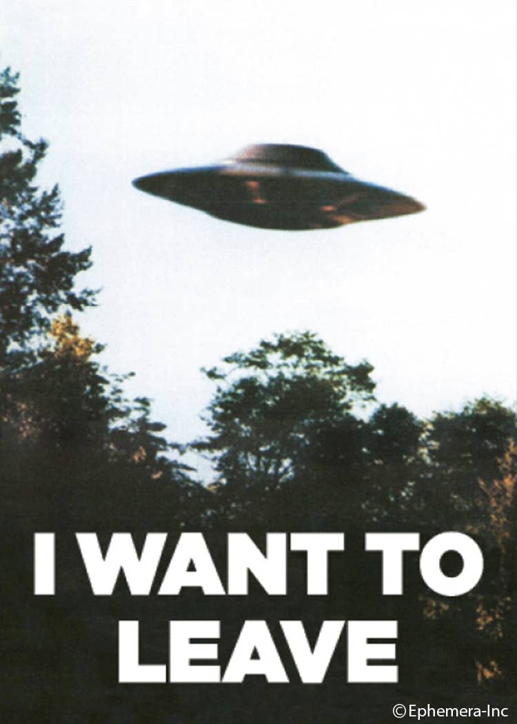 Magnet-I want to leave (UFO) - MST GoodsRefrigerator MagnetsEphemera