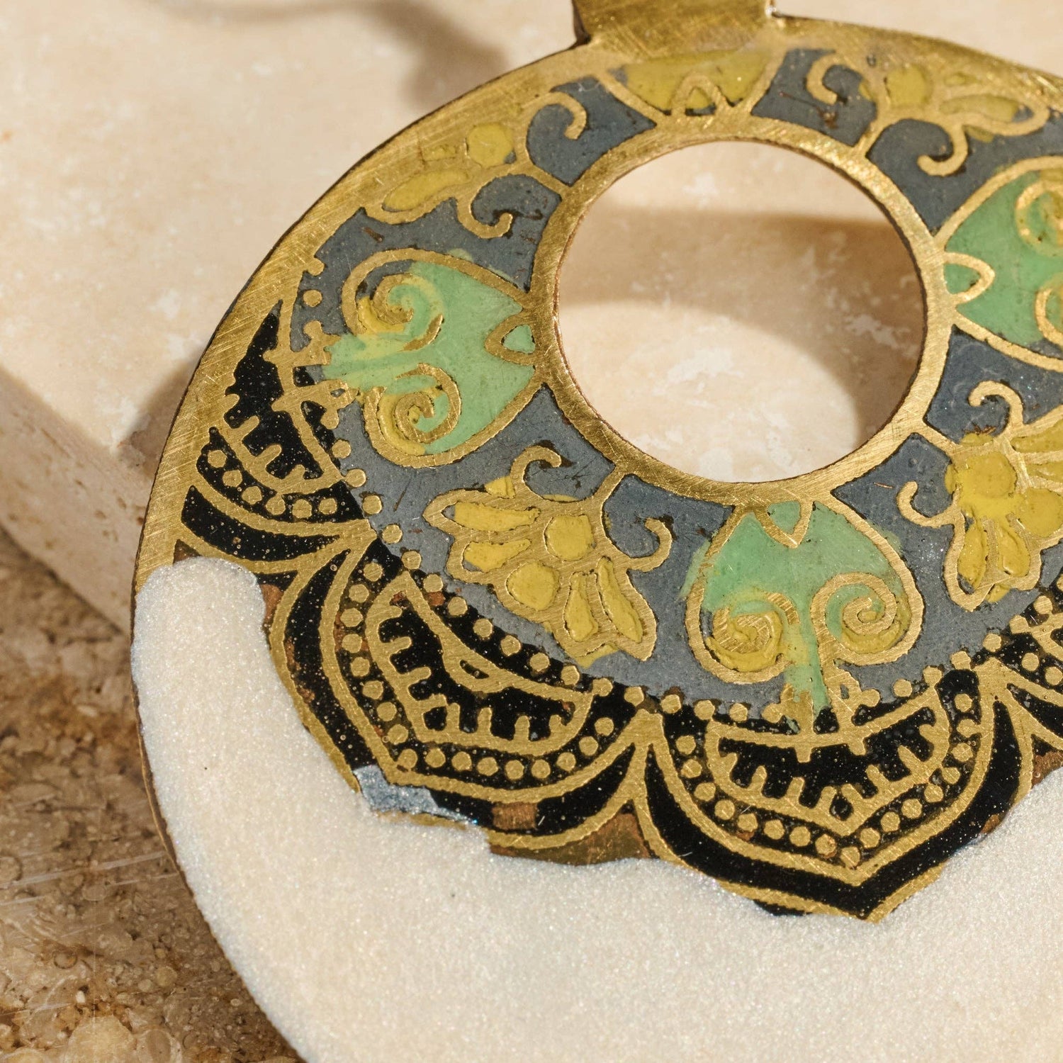 Mandir Enamel Earrings - MST GoodsTen Thousand Villages